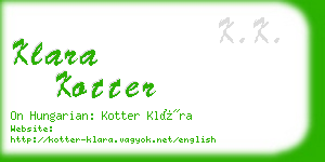 klara kotter business card